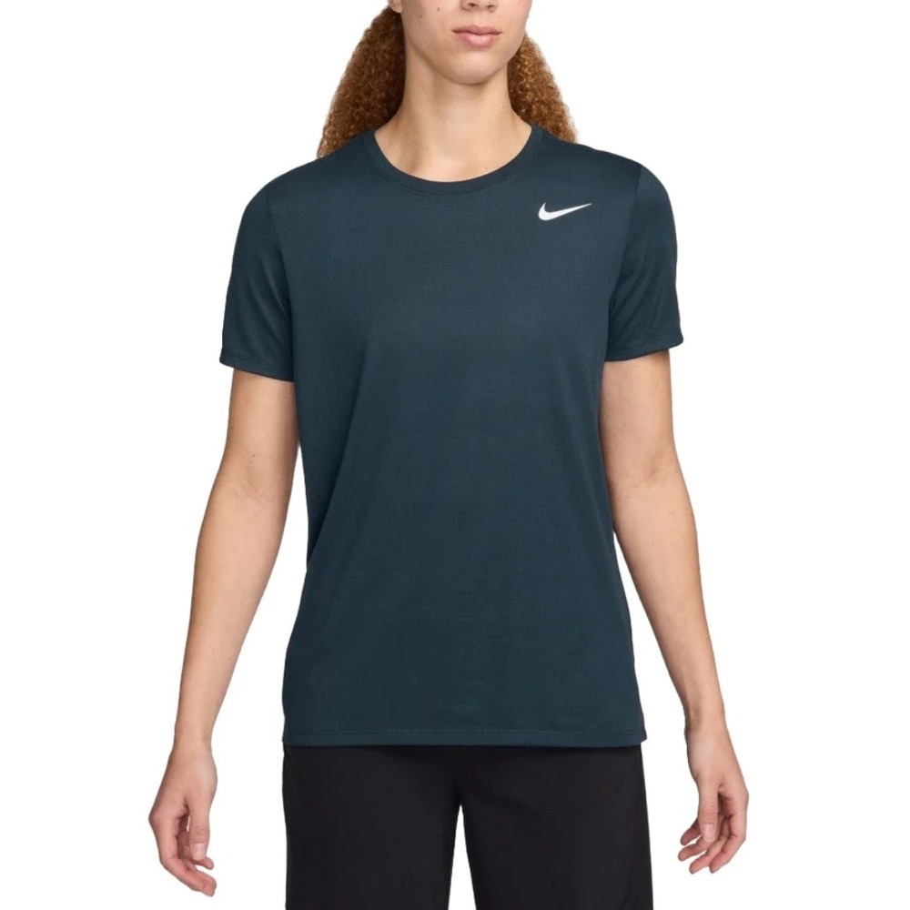 Nike Dri-FIT Women's T-Shirt Navy swish Logo Short Sleeve